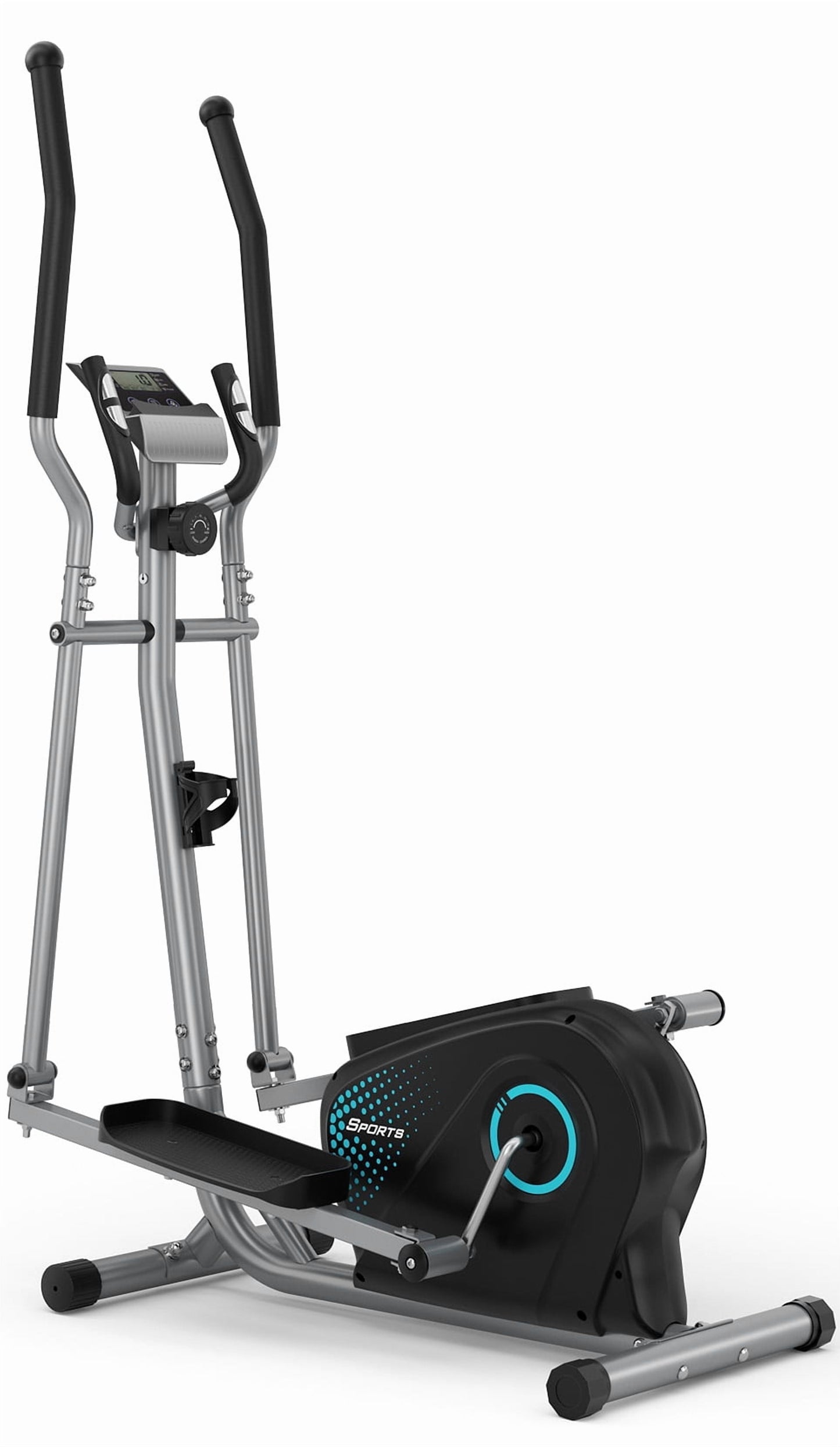 Elliptical Machine,16-Level Hyper-Quiet Drive Whit LCD Monitor Elliptical 265LBS Capacity for Home Use