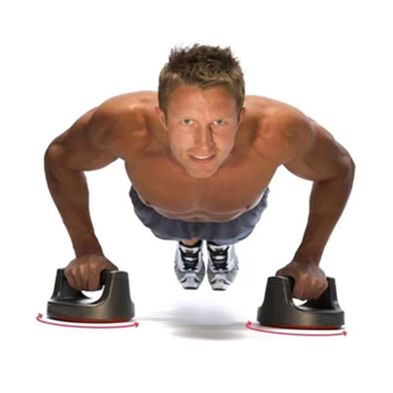 1Pair Portable Push up Bars Anti-Slip Press-Up Stand with Rotating Handles Fitness Equipment for Arm and Chest Strength Training