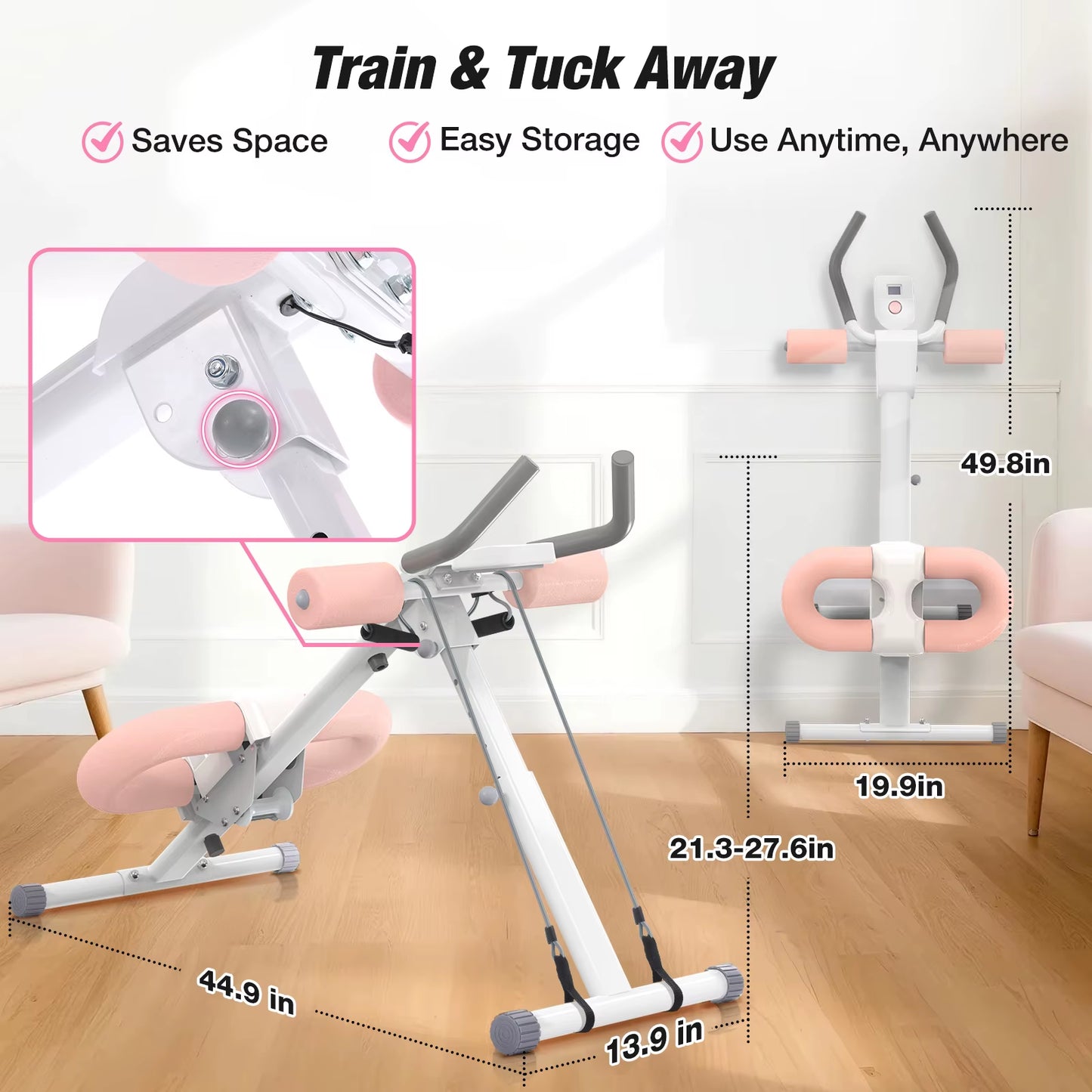 Warmounts Ab Trainer Core Workout Machine Exercise Equipment Abs Workout Gear Home Gym Fitness Equipment Crunch Trainer