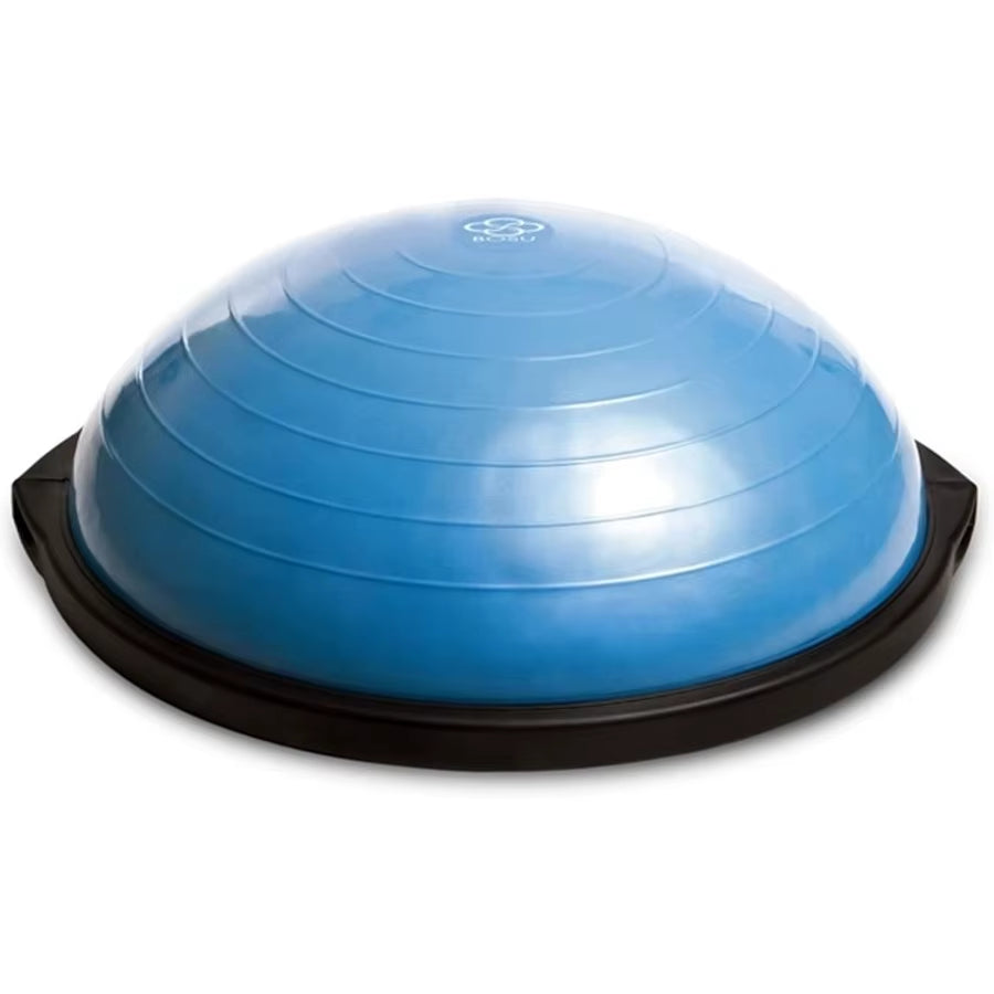 Balance Ball Exercise Trainer, Home Gym Equipment W/ Guided Workouts & Pump, 26", Blue - Inflatable Fitness Platform for Strengt