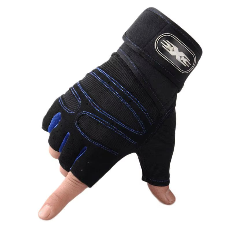 Gym Fitness Gloves Heavyweight Training Men Women Non-Slip Bodybuilding Glove Extended Wrist Support Bicycle Cycling Gloves