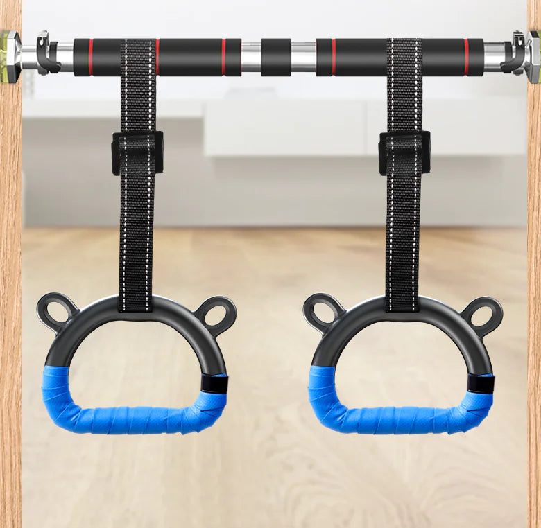 Indoor Pull-Up Bar and Ring Fitness Equipment for Kids