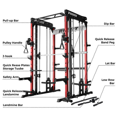 M1 PRO Smith Machine Home Gym Package Comprehensive All-In-One Workout System