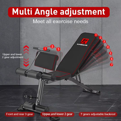 Multi-Functional Dumbbell Bench and Push Rack Combination, Adjustable Weight Bench - Practical Fitness Bench for Exercise