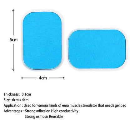 50 Pcs (25 Packs) Abdominal Muscle Hip Paste Gel Tablets Hydrogel Conductive Electrode Tablets Hip Gel Paste Patch