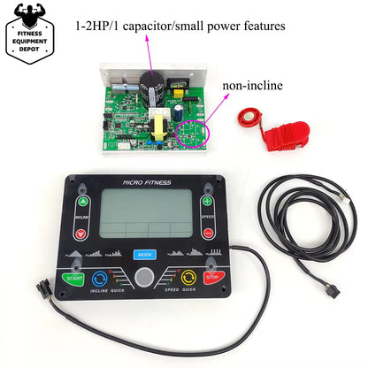 Universal Treadmill Circuit Board, Console Display, Treadmill Control Board Controller, General Use, 1HP-2HP/4.0HP Motor