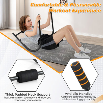 Fitness AB Trainer with Padded Head/Neck Support Sit up Training Assistant
