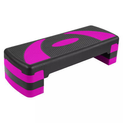 Balancefrom Fitness Lightweight Portable Adjustable Height Workout Aerobic Stepper Step Platform Trainer with Raisers