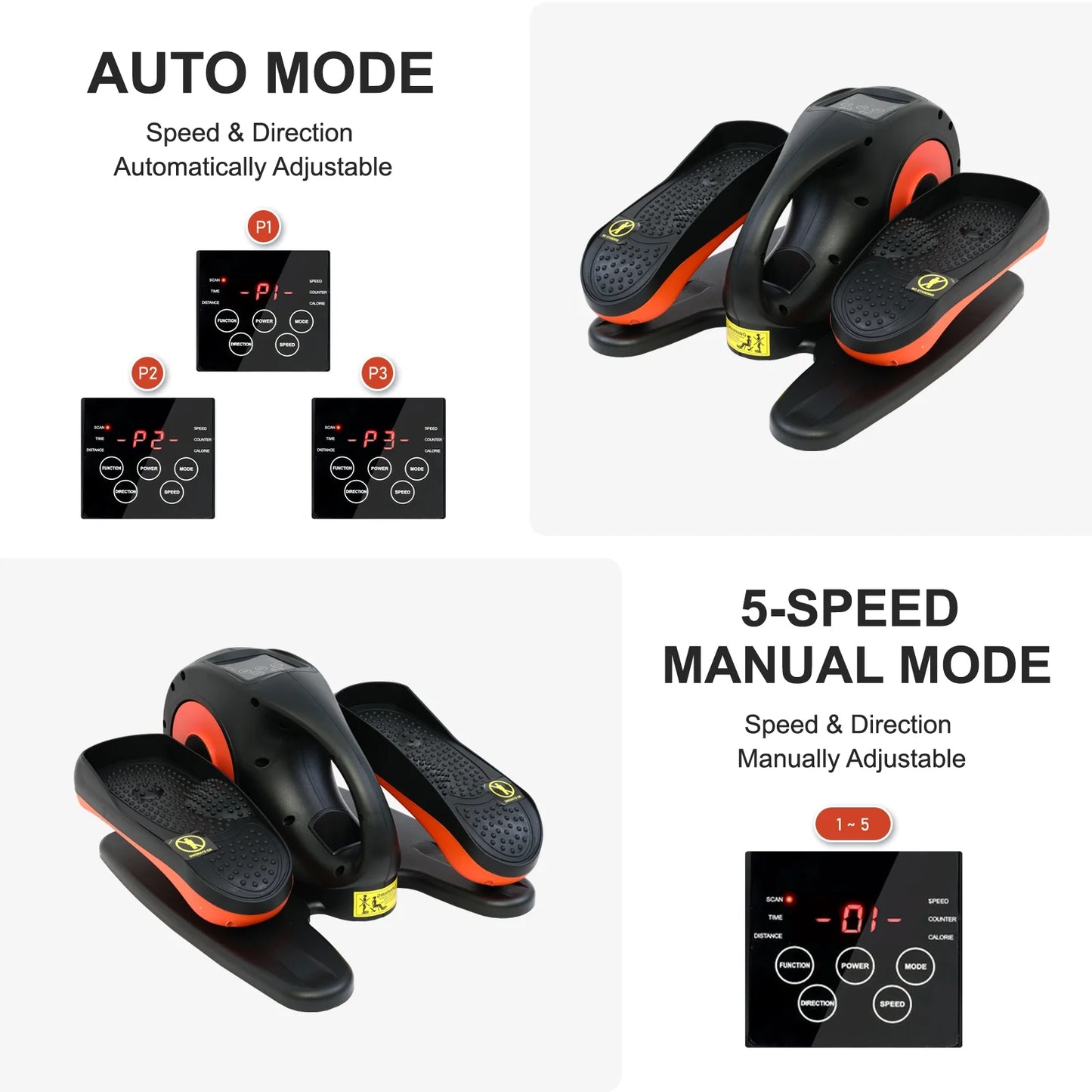 Under Desk Elliptical, Electric Seated Pedal Exerciser, Quiet & Compact Mini Ellipse Leg Exerciser with Display Monitor, Remote Control and Adjustable Speeds, Elliptical Machine for Home