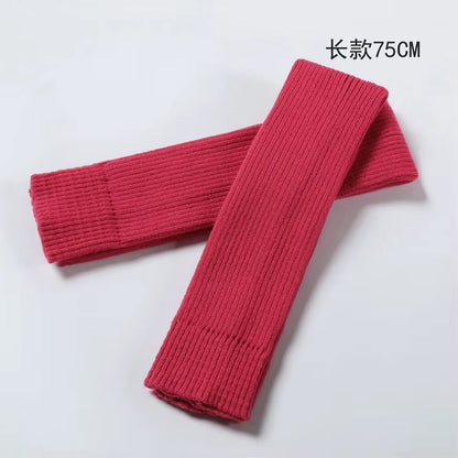 Adult Ballet Leg Warmers Teenager Yoga Knee Pad Latin Lengthen Girls Boot Socks Knitted Leg Warmers for Children 75CM