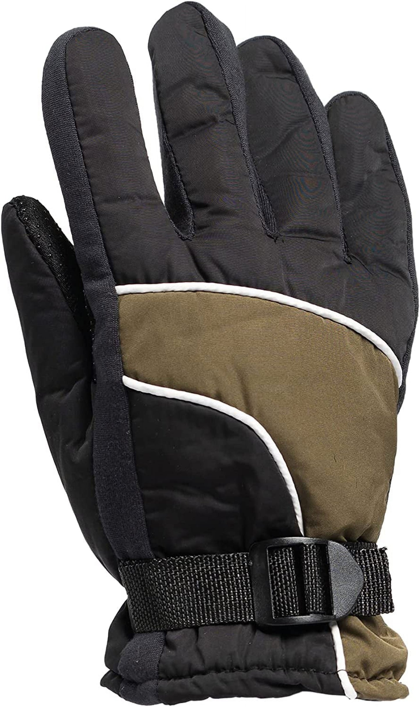 Winter Ski Gloves Fleece Lined Adjustable Strap Water Resistant for Men, Women, Kids