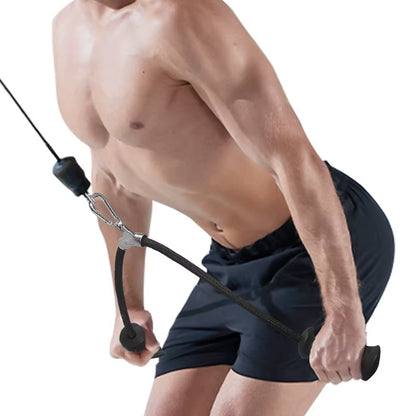 Fitness Grip Double Head Rope Pull down Handle Triceps Biceps Back Muscle Strength Training Gym Grips Work Weights Equipment
