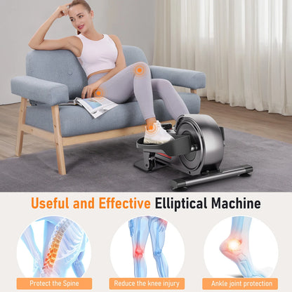 under Desk Elliptical Portable Pedal Exerciser Equipment for Senior Leg Workout Home Office Fitness