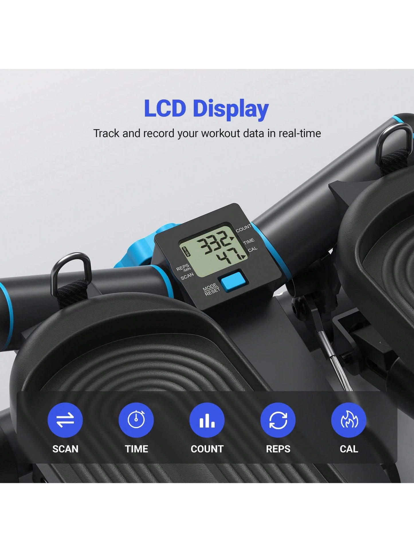 MERACH Mini Steppers for Exercise, Twist Stepper with Resistance Bands, 330LBS Capacity Stair Step Cardio Equipment for Full Body Workout