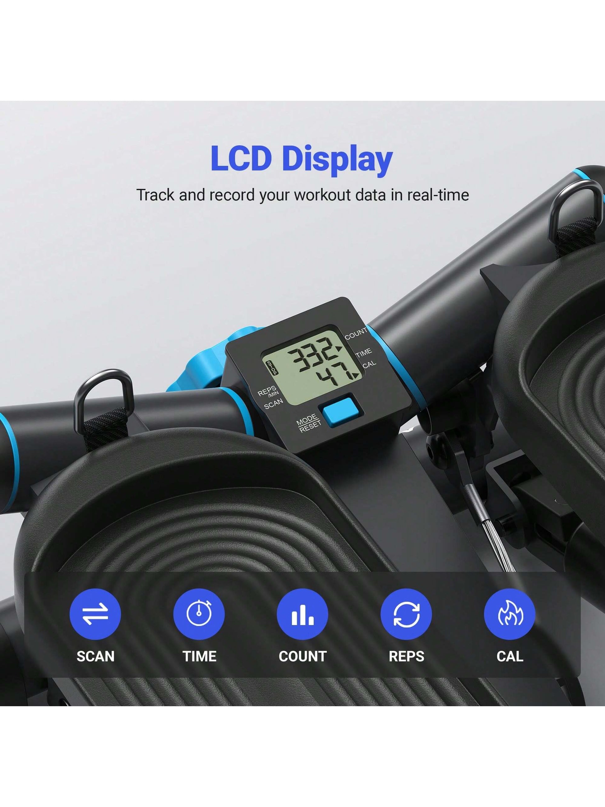 MERACH Mini Steppers for Exercise, Twist Stepper with Resistance Bands, 330LBS Capacity Stair Step Cardio Equipment for Full Body Workout