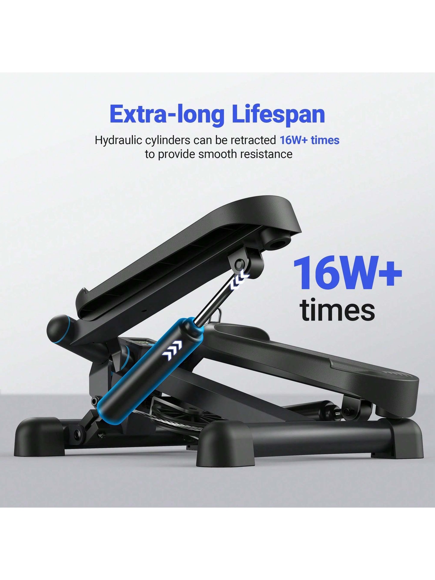 MERACH Mini Steppers for Exercise, Twist Stepper with Resistance Bands, 330LBS Capacity Stair Step Cardio Equipment for Full Body Workout