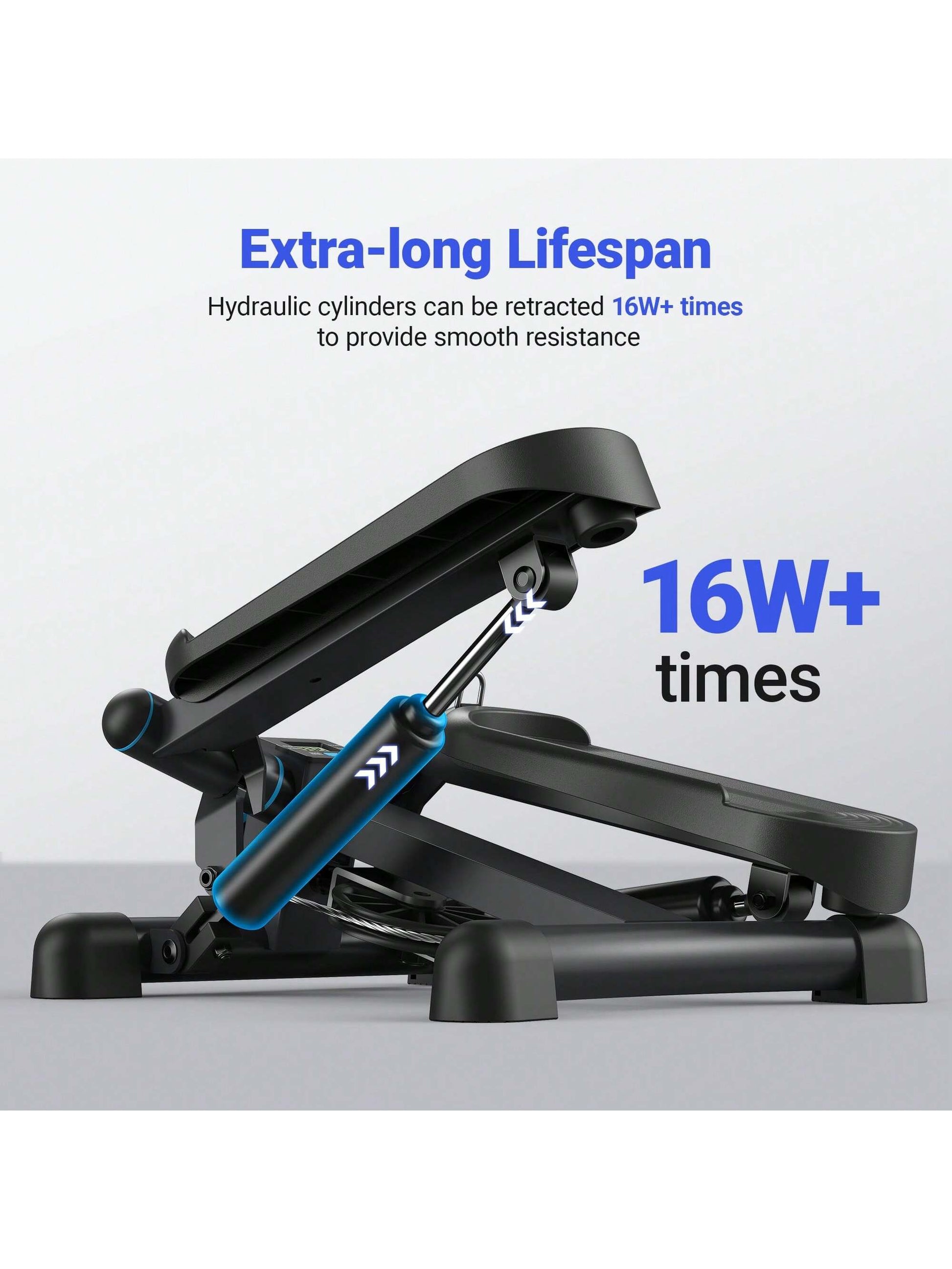 MERACH Mini Steppers for Exercise, Twist Stepper with Resistance Bands, 330LBS Capacity Stair Step Cardio Equipment for Full Body Workout