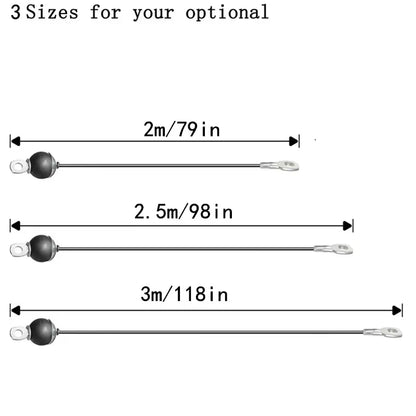 2M-5M Gym Cable Wire Rope Heavy Duty Steel Replacement Parts for Home Gym Fitness Cable Pulley Accessories Dia 5Mm