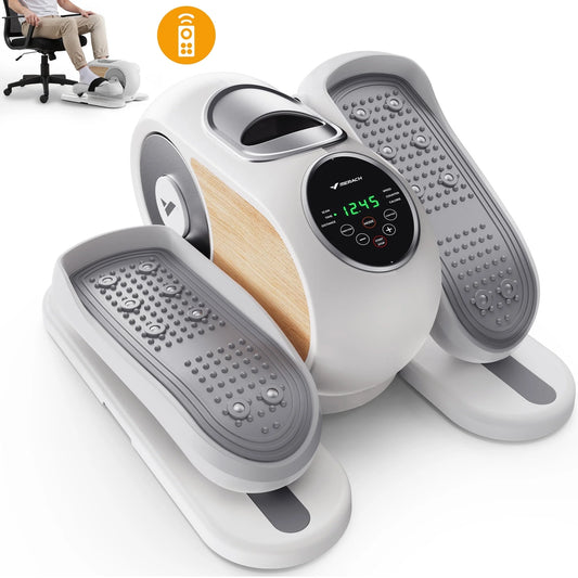 under Desk Elliptical Machine, Electric Elliptical for Seniors, 12 Adjustable Speeds, Quiet Portable Fitness Equipment Gift for Family & Office with PVC Anti-Slip Mat