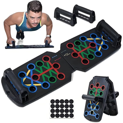 Foldable Push up Board for Home Gym, Full Body Workout Equipment for Core & Chest Strength Training