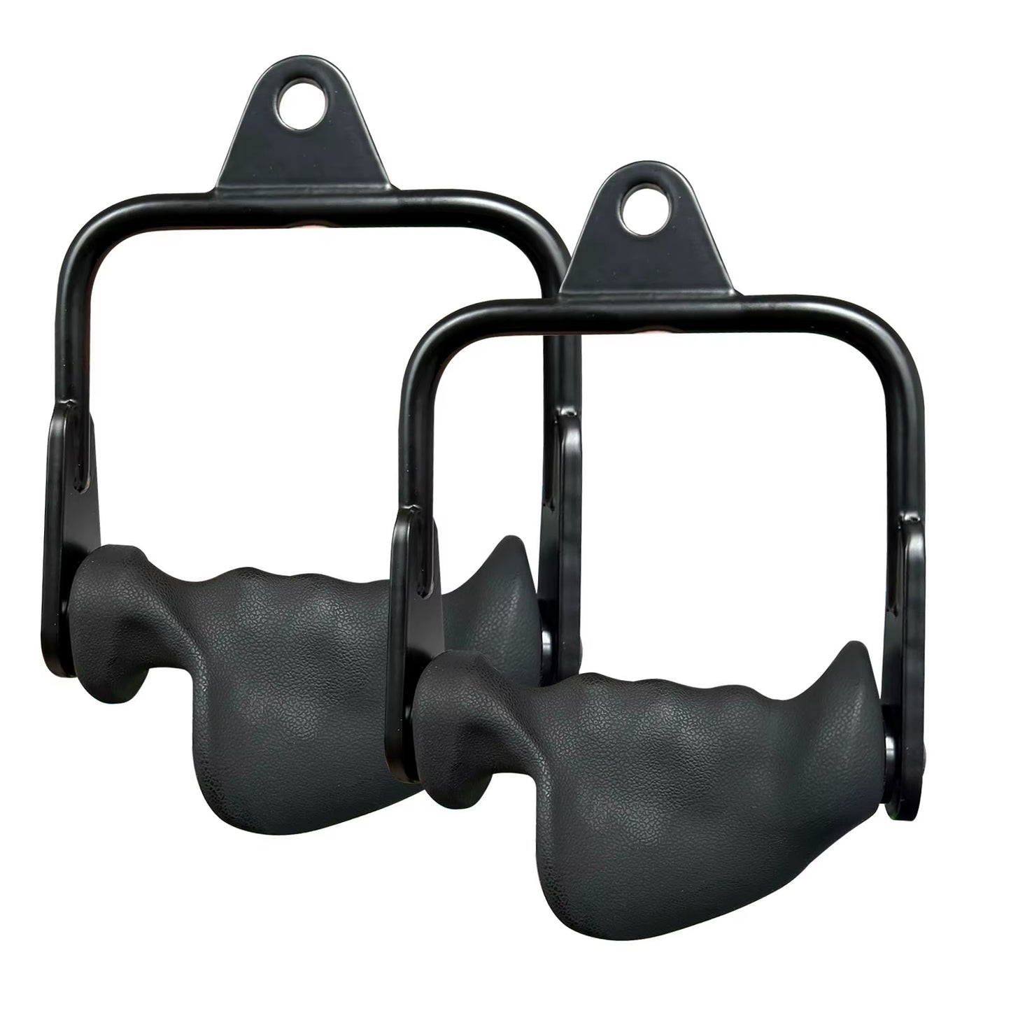 Ergonomic Triceps Rope Pull down Attachment Anti-Slippery Natural Rubber Grip Non-Slip Handle DIY Pulley Cable Attachment