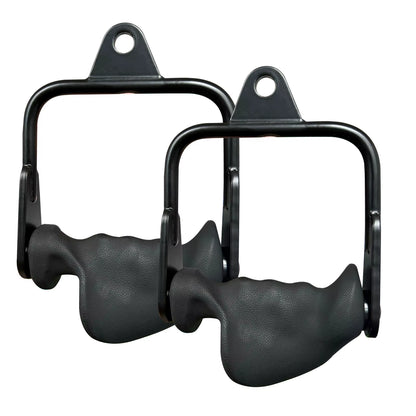 Ergonomic Triceps Rope Pull down Attachment Anti-Slippery Natural Rubber Grip Non-Slip Handle DIY Pulley Cable Attachment