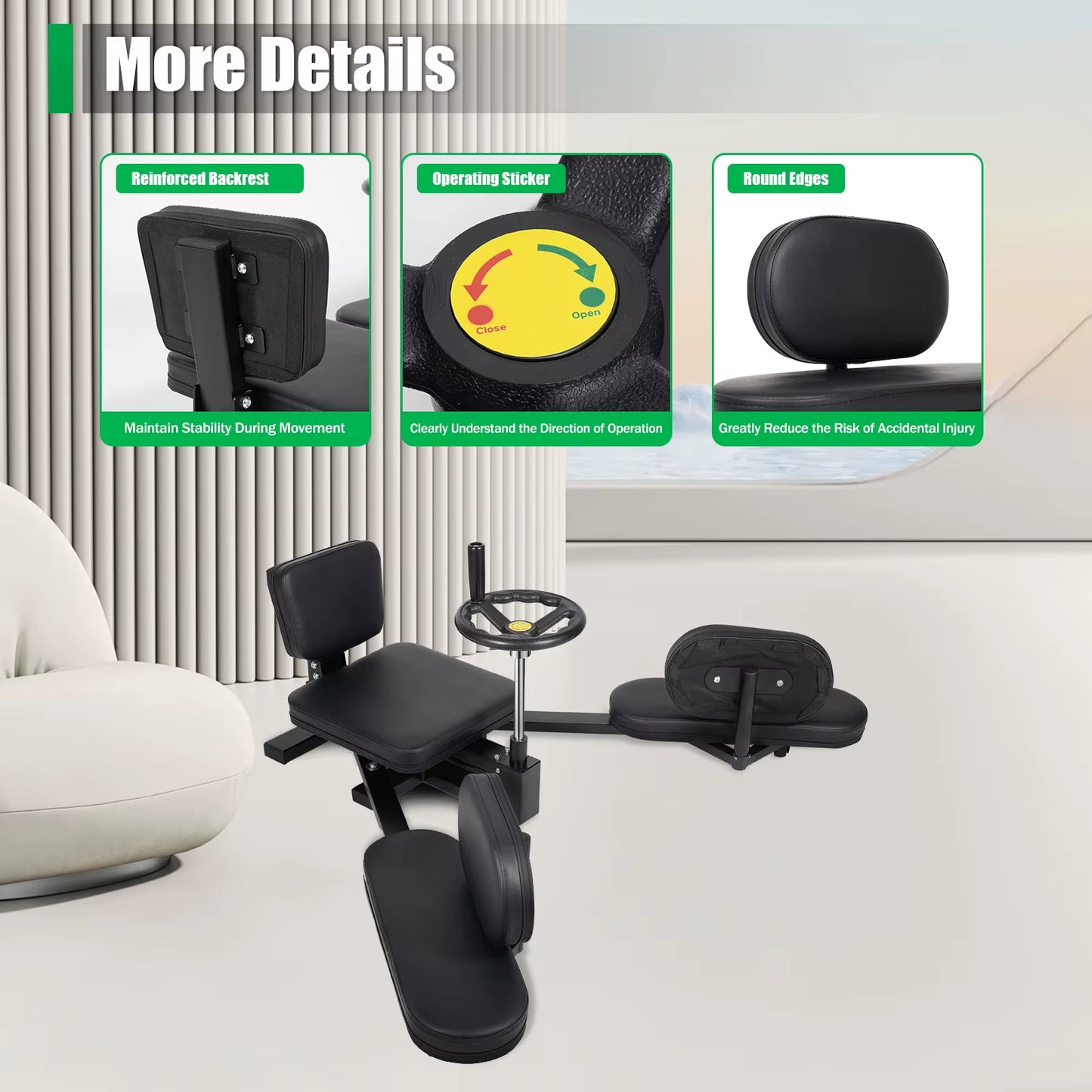 3 Bar Leg Stretcher Stretching Machine Heavy Duty Leg Stretcher Machine Gymnastics Yoga Splits Leg Stretching Flexibility