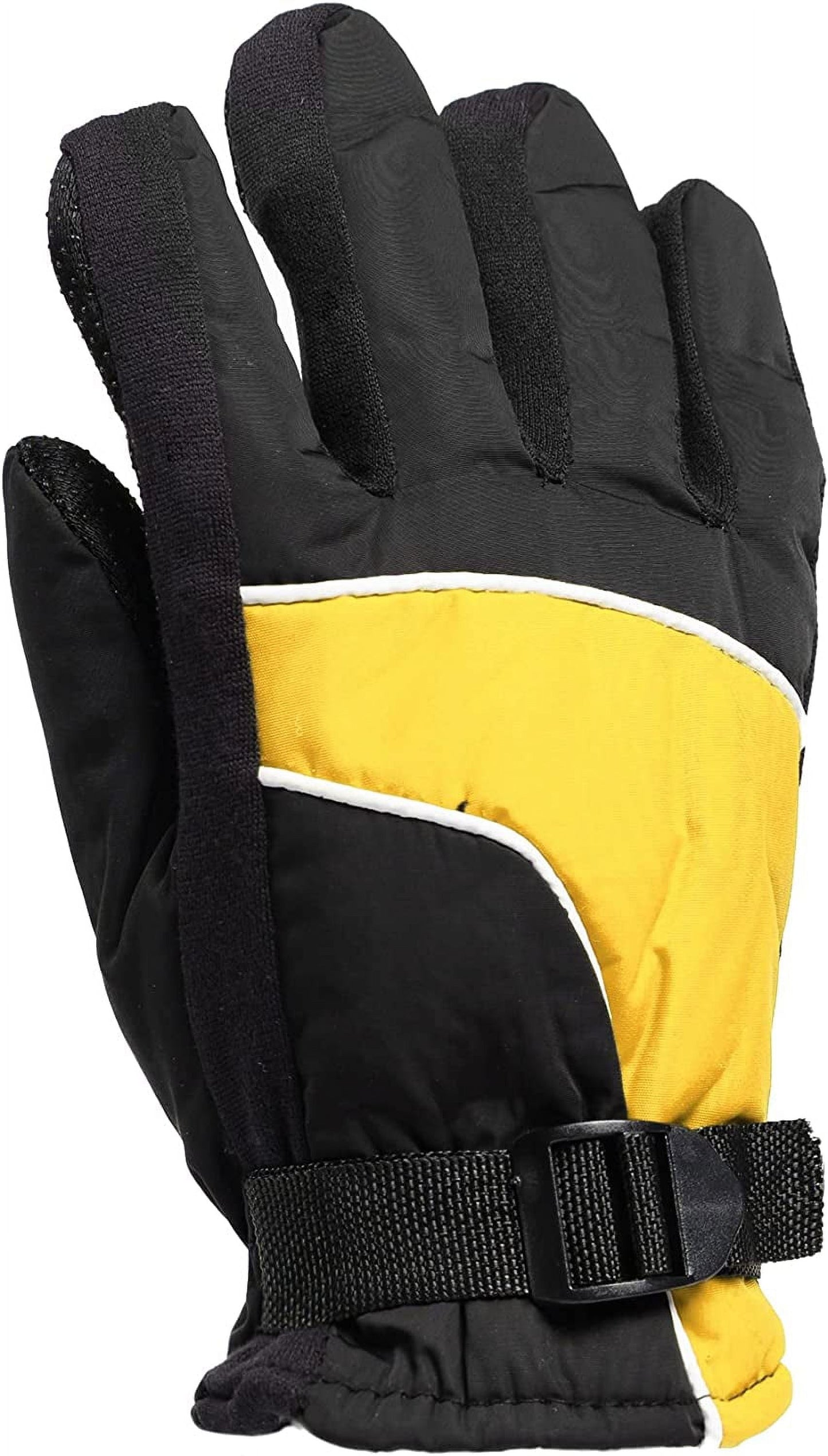 Winter Ski Gloves Fleece Lined Adjustable Strap Water Resistant for Men, Women, Kids