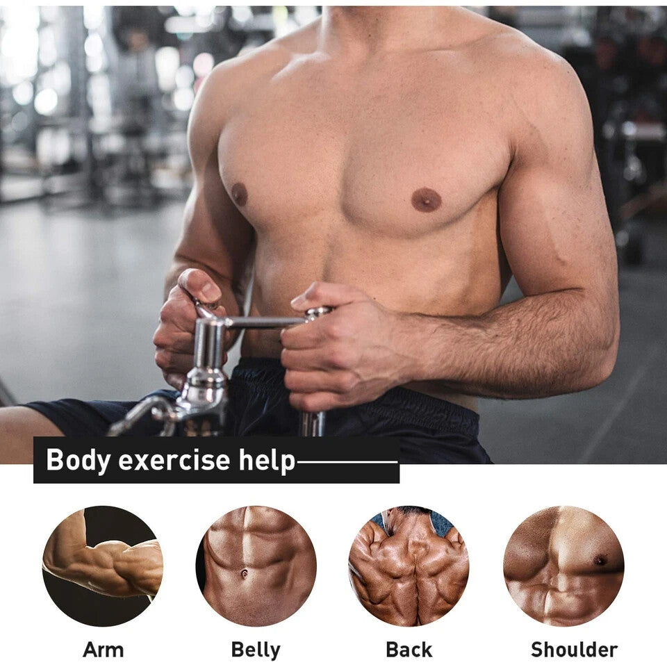 DIY Straight Bar, Bicep Pull Bar with Soft Hand Grips Weight Machine Accessor...