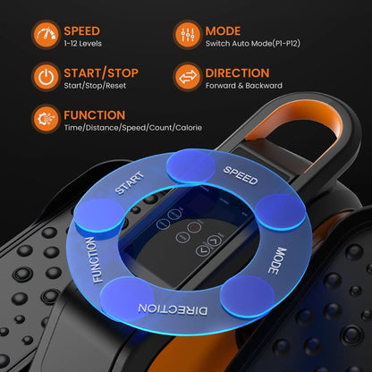 under Desk Elliptical Machine, Portable Electric Leg Exerciser with Remote, Electric Seated Pedal Exerciser for Seniors, Home Office, Orange