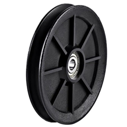 Nylon Bearing Pulley Wheel round Black Wheel Cable Gym Fitness Equipment Part Exercise Machine Part and Pulley Accessory