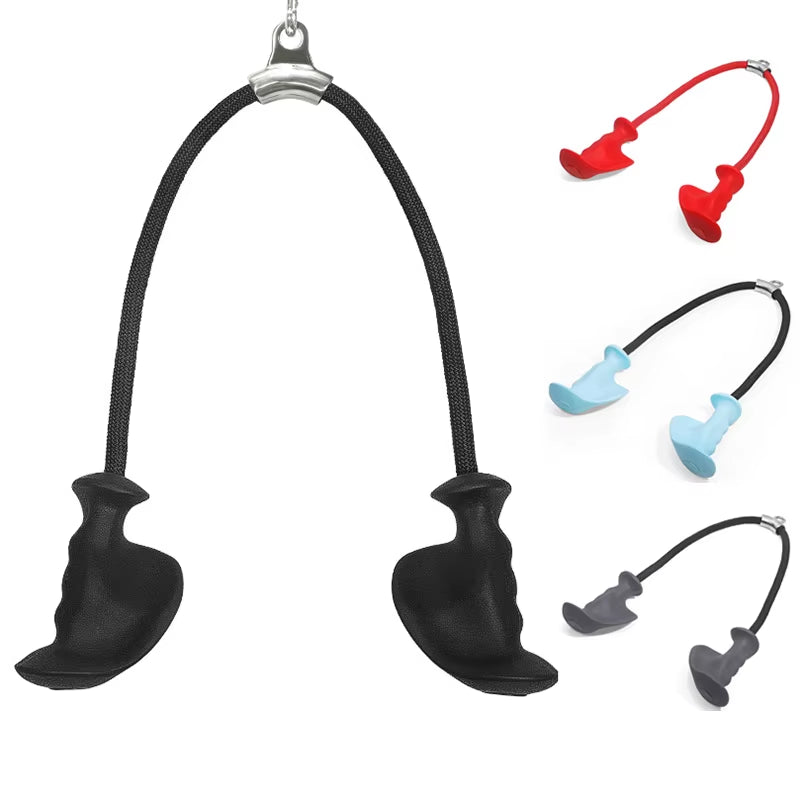Fitness Grip Double Head Rope Pull down Handle Triceps Biceps Back Muscle Strength Training Gym Grips Work Weights Equipment
