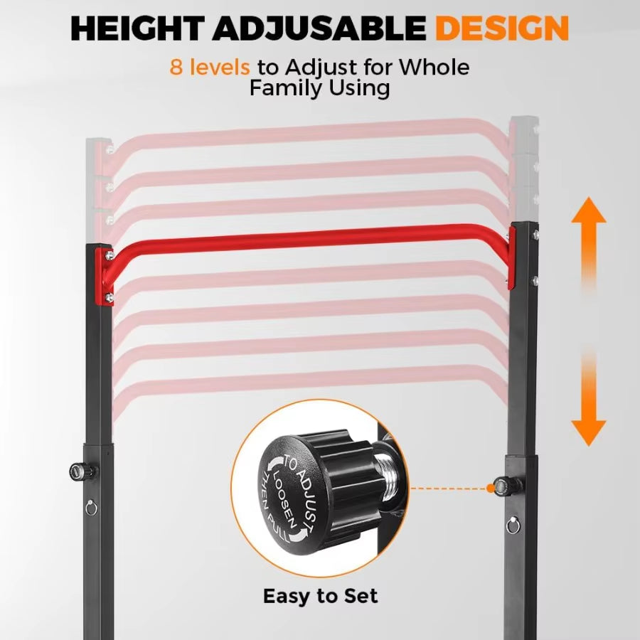 Pull up Station Power Tower Adjustable Pullup Bar Multifunction Strength Training Workout Gym Equipment Free Standing