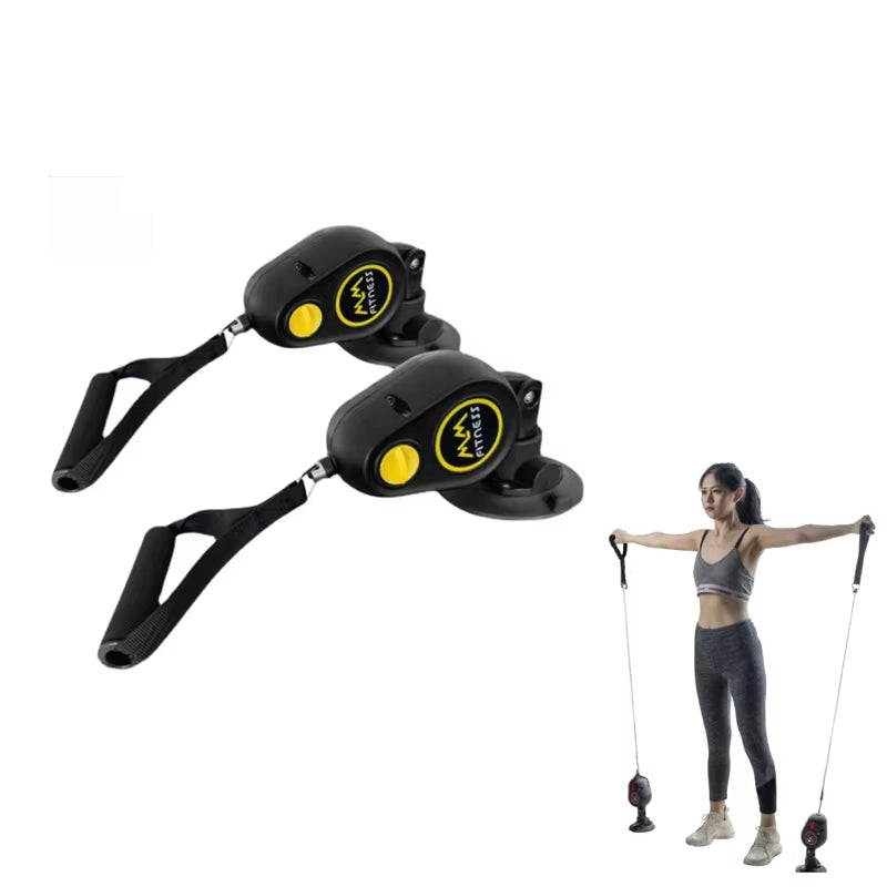 Fitness Pull Rope Trainer with Suction Cups Portable Gym Resistance Bands Machine with Sucker Full Body Workout Equipment