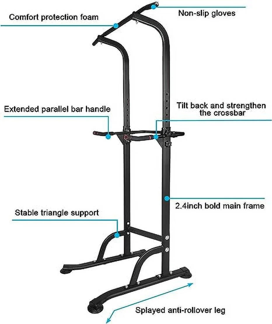 Exercise Equipment Sport Power Tower Workout Dip Station Pull up Bar, Height Adjustable Multi-Function Dip Stand for Home Gym Strength Training Fitness Equipment,Home Gym Equipment