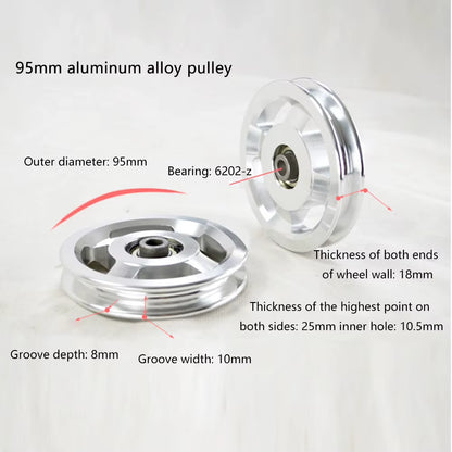 88/95/110/114Mm Gym Home Pulley Bearing Wheel Fitness Gym Equipment Replacement Parts Fitness Equipment Accessories