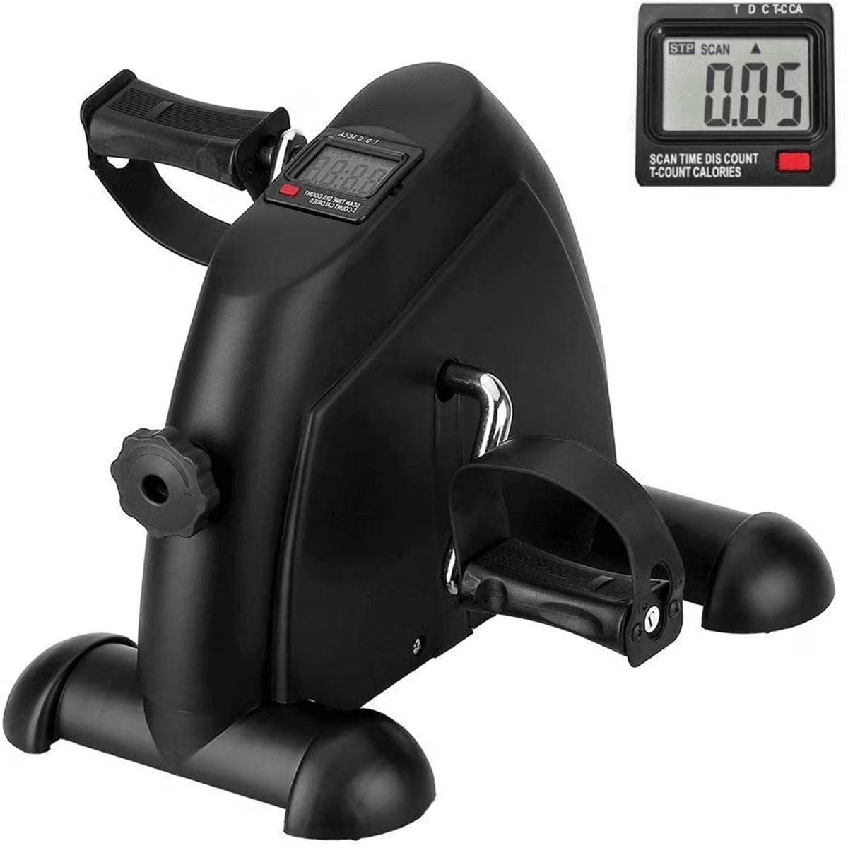 Mini Multi-Function Stepper, Exercise Bike, Digital under Desk Bike with LCD Screen Display, Pedal Exerciser Peddler for Leg Arm and Knee for Elderly