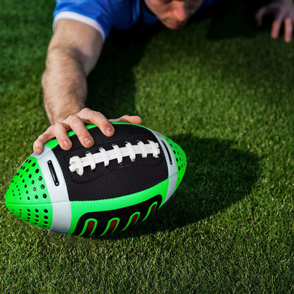 1 Green Youth Size Football Training Ball Small American Football Beach Rugby Ball Soccer Gear Durable Material Stylish Design