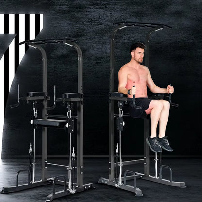 Power Tower Dip Station Pull up Bar Exercise Tower, Free Standing Pull up Bars for Home Gym Strength Training Workout Equipment