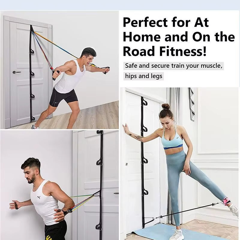 Multifunctional Home Fitness Equipment Elastic Rope Door Pull Strap Hole-Free Installation Portable Exercise Equipment