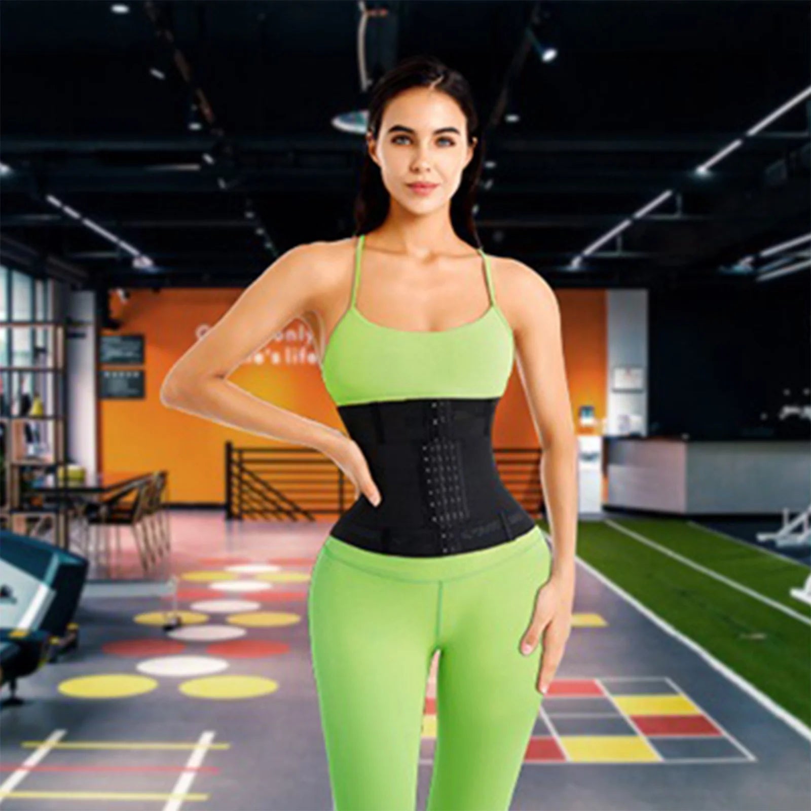 Women'S Waist Trainer, Breathable Elastic Corset Waist, Corset for Everyday Shapewear, Tummy Control Body Shaper with Adjustable Hooks (72-80Kg, Black)