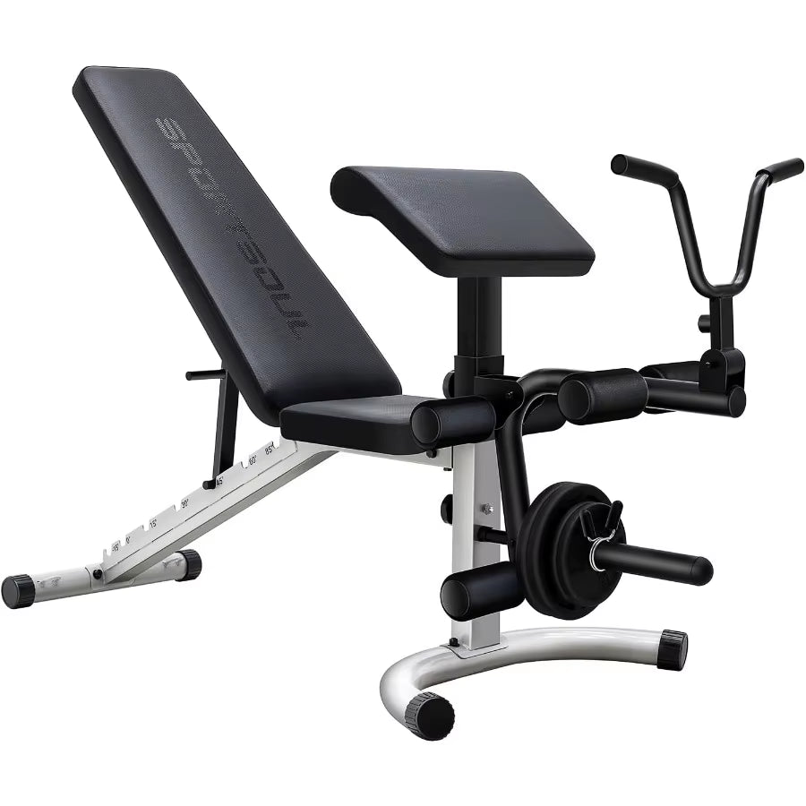 Adjustable Weight Bench for Professional Home Gym Use: Heavy Duty Multi-Purpose Workout Bench with Incline Decline and Flat Pos
