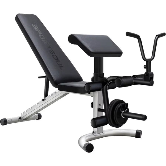 Adjustable Weight Bench for Professional Home Gym Use: Heavy Duty Multi-Purpose Workout Bench with Incline Decline and Flat Pos