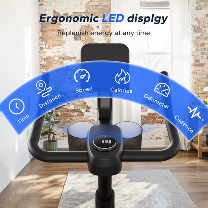 Exercise Bike Brake Pad/Magnetic Stationary Bike with Exclusive App Low Noise Indoor Cycling Bike with Fitness Courses B2