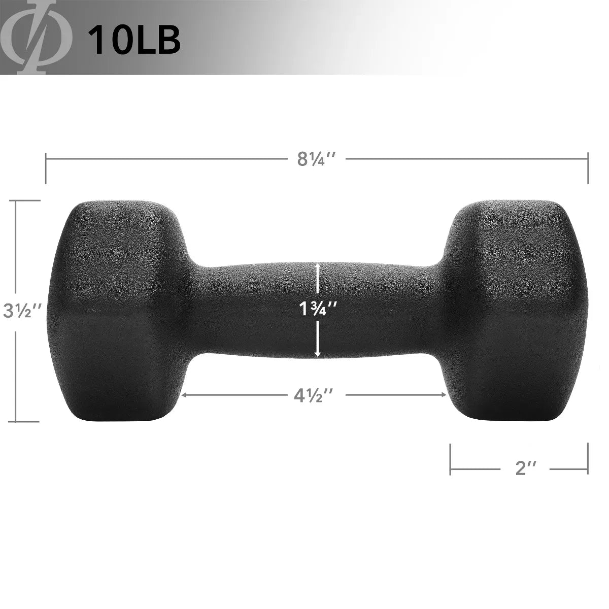 Philosophy Gym Set of 2 Neoprene Dumbbell Hand Weights, Hexagon Shape