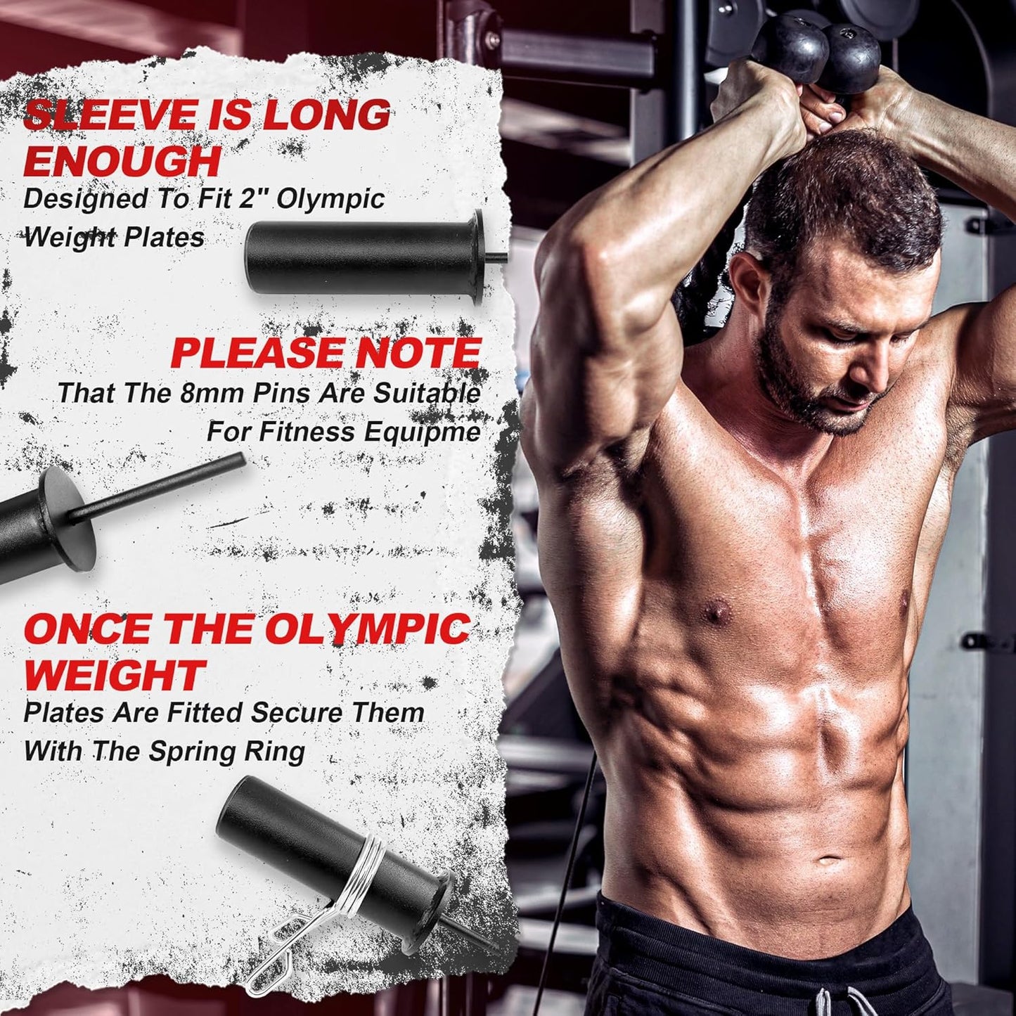 Weight Stack Pin Extender for Cable Exercise Machines Gym and Home Fitness