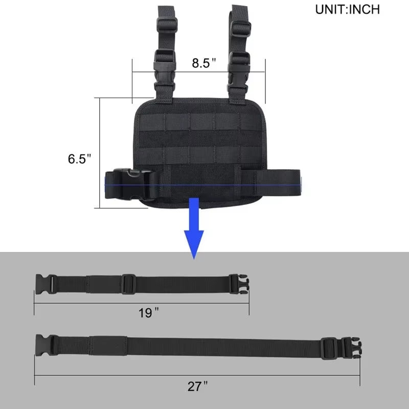 1000D Drop Leg Platform MOLLE Adjustable Leg Plate Leg Ammo Bag Magazine Bag Adjustable Thigh Strap Pouch