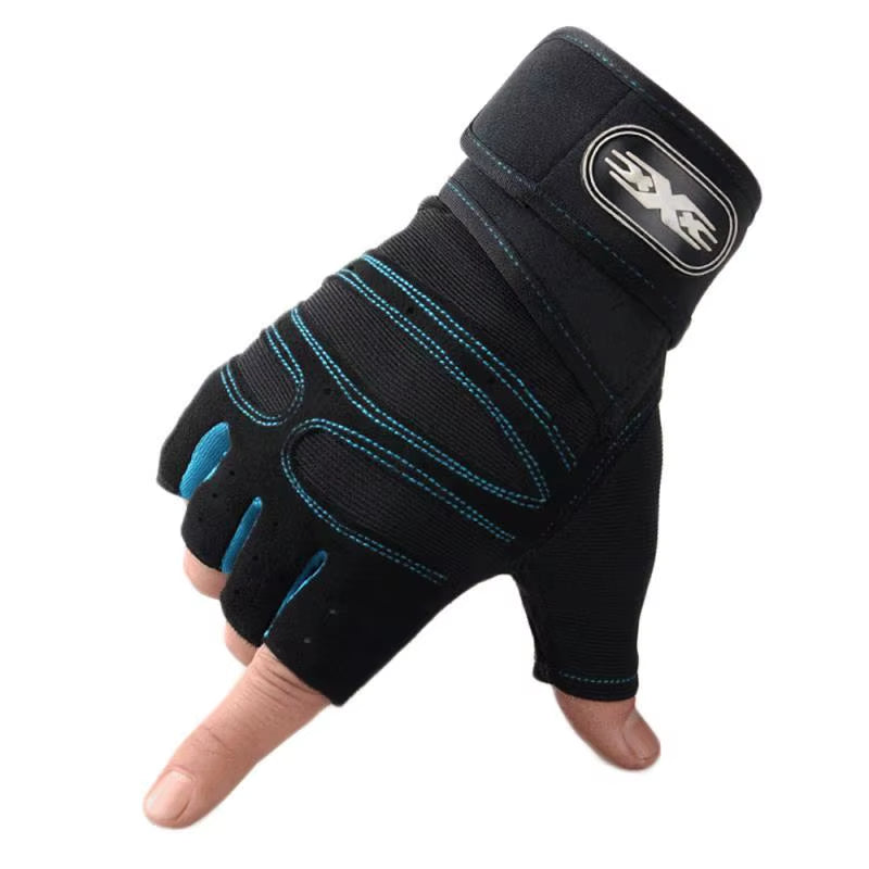 Gym Fitness Gloves Heavyweight Training Men Women Non-Slip Bodybuilding Glove Extended Wrist Support Bicycle Cycling Gloves