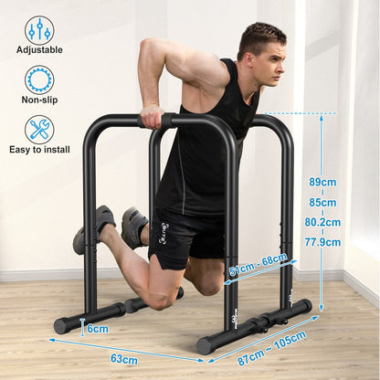 Dip Station Functional Heavy Duty Dip Stand Fitness Pull up Stand Dip Bar
