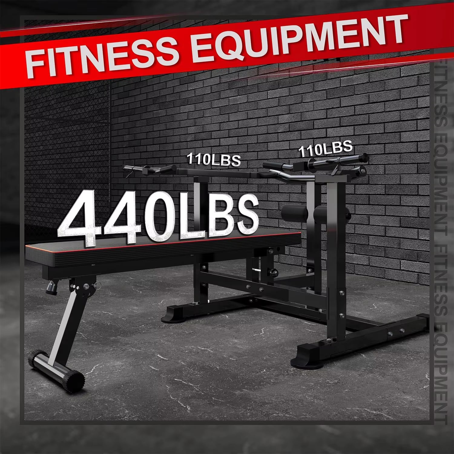 Bench Press Set Chest Press Machine with Independent Converging Arms Adjustable Flat Incline Bench Press with Dumbbell Rack For